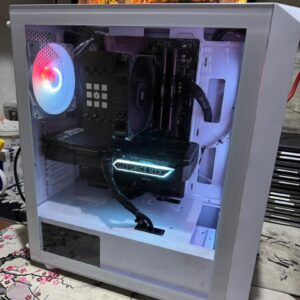 Custom Built Gigabyte Gaming Desktop – AMD Ryzen 7-5700X | RTX 4070 12GB | 32GB DDR4 3600MHz | 1TB NVMe Gen4 SSD | White ARGB Case (New)